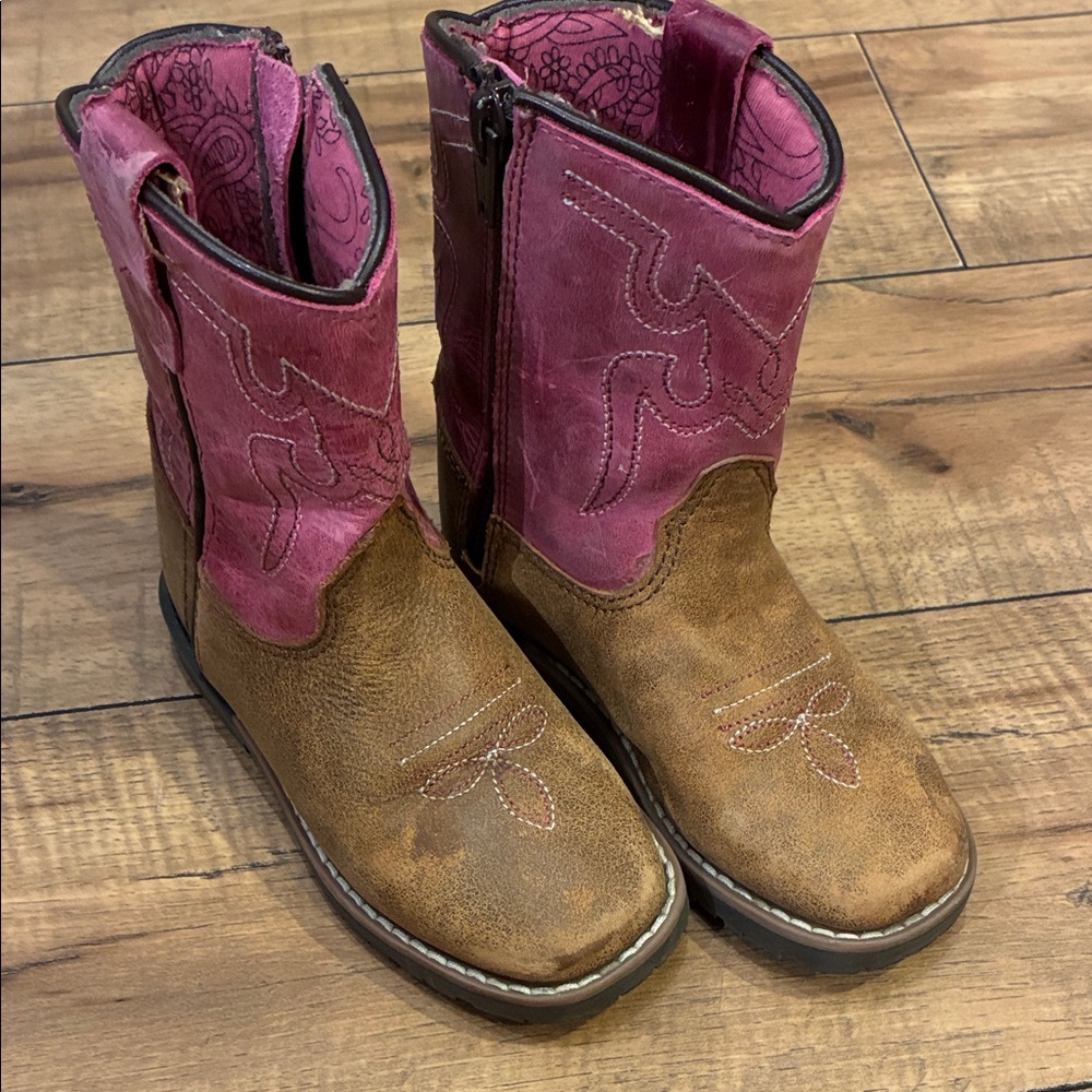 Shyanne Pink Paisley Girls Western Boots